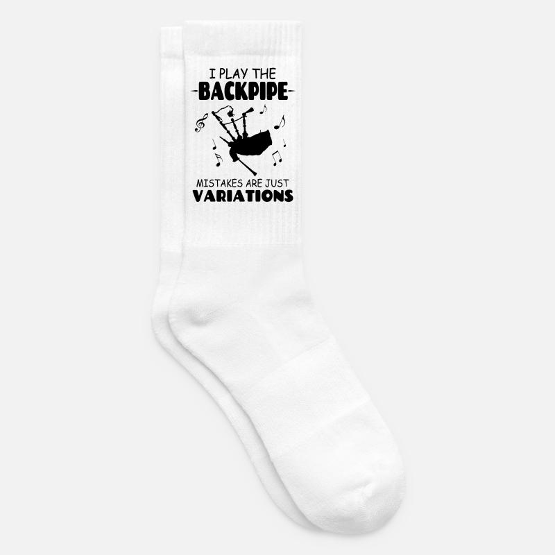 Je joue le backpipe, les erreurs ne sont que des variations - Chaussettes de tennis - blanc