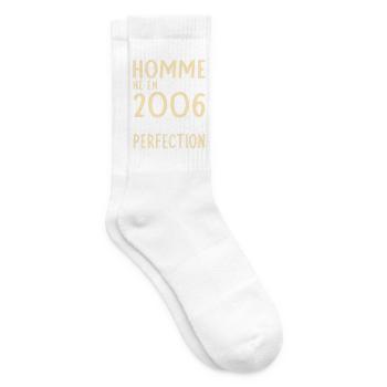 Anniversaire 20 ans - Né en Septembre 2006 - Chaussettes de tennis - blanc - Droite