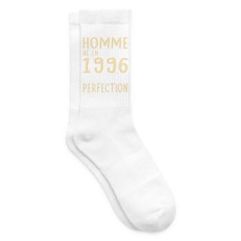 Anniversaire 30 ans - Né en Septembre 1996 - Chaussettes de tennis - blanc - Droite