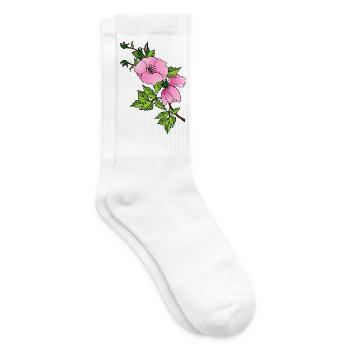 Fleur - Chaussettes de tennis - blanc - Droite
