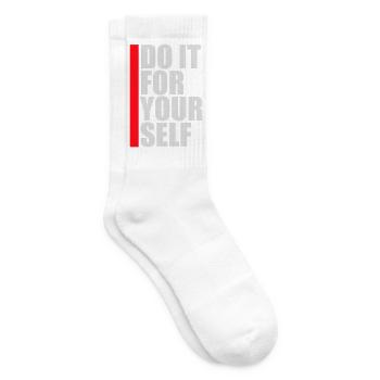 Do It For Yourself Inspirierend Selbstliebe Zitat - Tennissocken - Weiß - Rechts