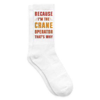 Crane operator crane - Tennis socks - white - Right