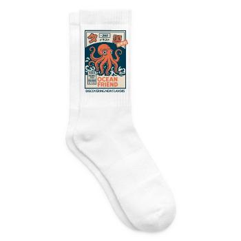 Ocean Friend - Tennis socks - white - Right