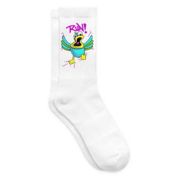 Panic Duck - Tennis socks - white - Right