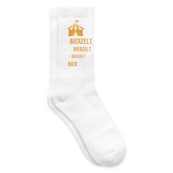 Das Bierzelt heisst Bierzelt - Festzelt Spruch - Tennissocken - Weiß - Rechts