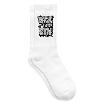 Back in the Gym – Fitness Workout Statement Design - Tennis socks - white - Right