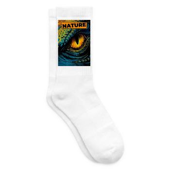 NATUR T-REX DINOSAURIERAUGE - Tennissocken - Weiß - Rechts