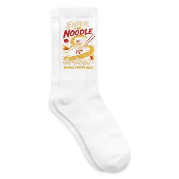 Voici l’humour des ramen d’arts martiaux aux nouilles - Chaussettes de tennis - blanc - Droite