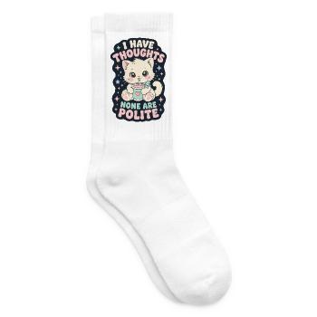 Ich habe Gedanken keiner davon ist höflich - Tennissocken - Weiß - Rechts