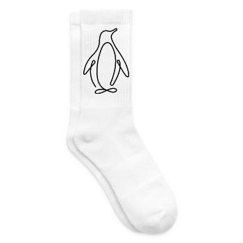 Pinguin Frontansicht Antarktis Winter Tierliebe - Tennissocken - Weiß - Rechts