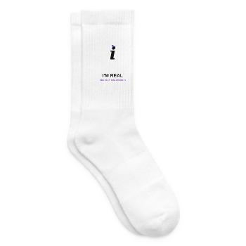 Ich bin Real (Meistens Imaginär) - Tennissocken - Weiß - Rechts