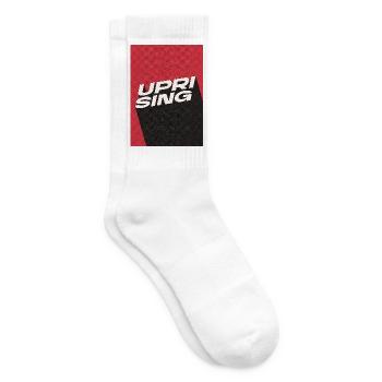 Uprising Fetter Retro-Winkeltext Kunst - Tennissocken - Weiß - Rechts
