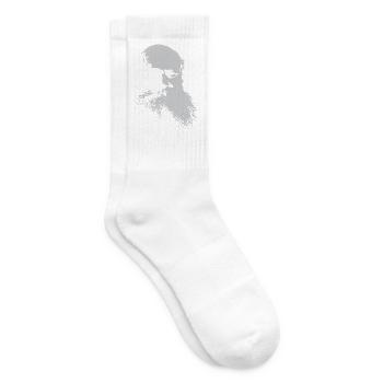 Peter Kropotkin, revolutionärer Denker, Silhouette - Tennissocken - Weiß - Rechts
