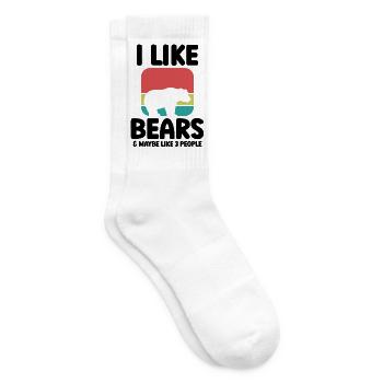 Bär Humor Retro Style - Tennissocken - Weiß - Rechts