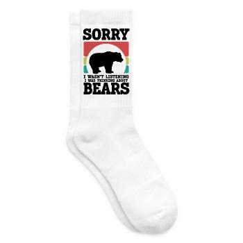 Bären Humor Retro Style - Tennissocken - Weiß - Rechts