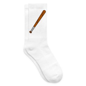 Holzschläger Silhouette - Tennissocken - Weiß - Rechts