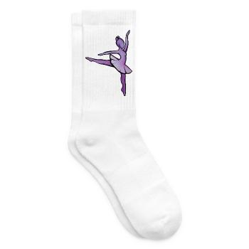 Purple Ballet Silhouette - Tennissocken - Weiß - Rechts