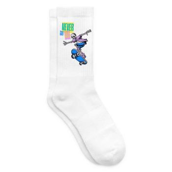 Oldschool Skater – Never too old - Tennissocken - Weiß - Rechts