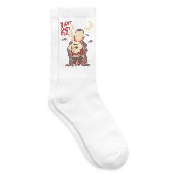night shift fuell - draculla coffee - Tennissocken - Weiß - Rechts