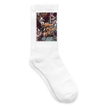 Pfifferlinge - Tennissocken - Weiß - Rechts