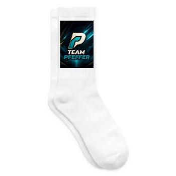 Pfeffer Team Logo Familienname Nachname Fimrma - Tennissocken - Weiß - Rechts