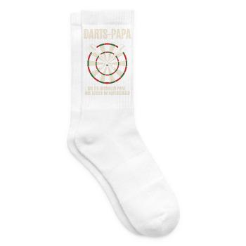 Dartspieler Vater Vatertag Dartboard Rot Grün - Tennissocken - Weiß - Rechts