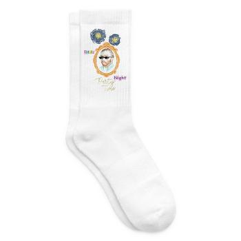 Freitagabend-Porträtparty - Tennissocken - Weiß - Rechts