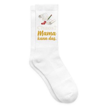 Chaos? Mama kann das. – Liste, Stift und Socke - Tennissocken - Weiß - Rechts