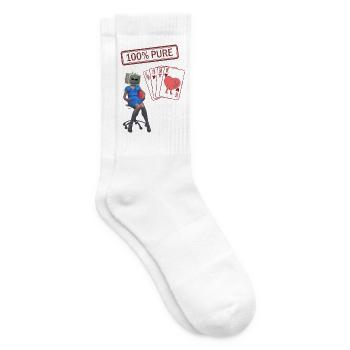 TechHeart Liebeskarten - Tennissocken - Weiß - Rechts