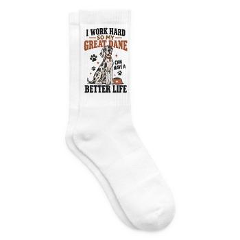 Dogge-Mama Hundeliebhaber Hunde Kunst von Haustiereltern - Tennissocken - Weiß - Rechts