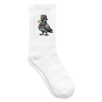 Hip Hop Pommes Taube - Tennissocken - Weiß - Rechts