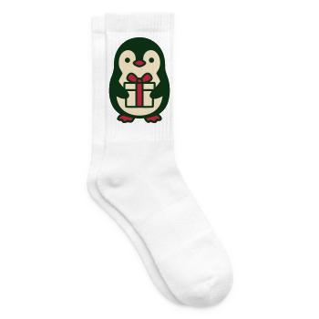 Pinguin Geschenk Clipart - Tennissocken - Weiß - Rechts