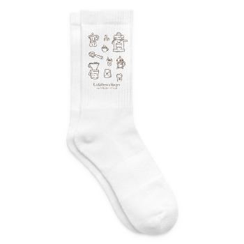 Ein Kaffee am Morgen – Lustiger Kaffee Spruch  - Tennissocken - Weiß - Rechts