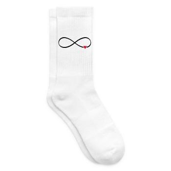 Unendlichkeits Zeichen unendlich Herz Liebe - Tennissocken - Weiß - Rechts