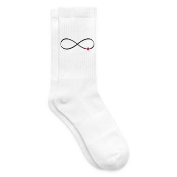Stern Unendlichkeit Symbol Unendlichkeitszeichen - Tennissocken - Weiß - Rechts