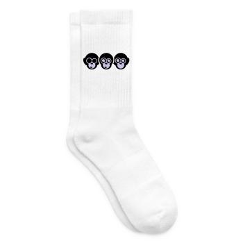 the three monkeys - Tennis socks - white - Right