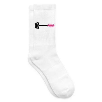 Neon Pink Hair Comb Icon - Tennis socks - white - Right