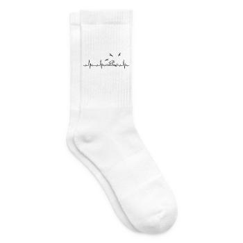 Wave Heartbeat ECG - Tennis socks - white - Right