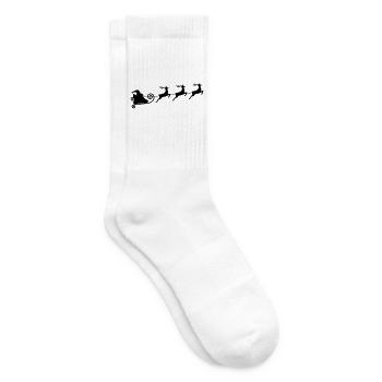 Rentierschlittenfahrt - Tennissocken - Weiß - Rechts