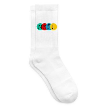 NOËL. JOYEUX NOËL. MERRY CHRISTMAS. NOUVEL AN - Chaussettes de tennis - blanc - Droite