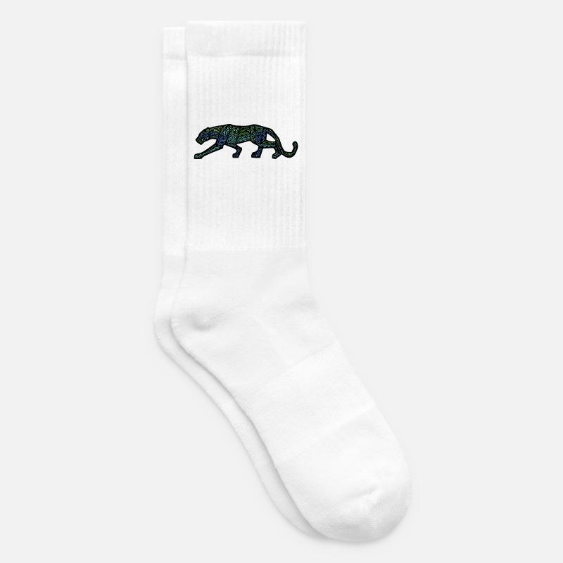panthère design inca - Chaussettes de tennis - blanc