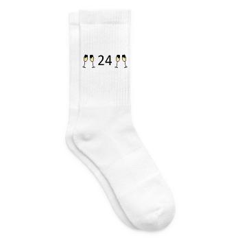 24th Birthday 24 Years Anniversary 24 Years Number 24 - Tennis socks - white - Right