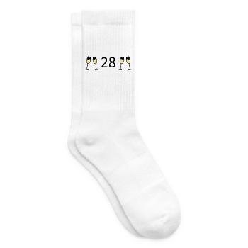 28.Geburtstag 28 Jahre Jubiläum 28 Jahre Zahl 28 - Tennissocken - Weiß - Rechts