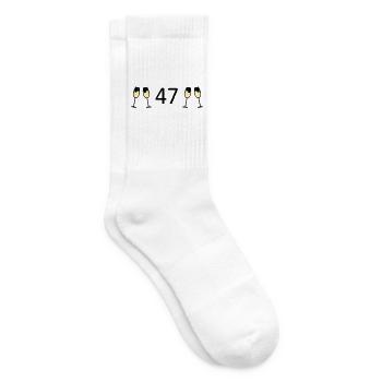 47.Geburtstag 47 Jahre Jubiläum 47 Jahre Zahl 47 - Tennissocken - Weiß - Rechts