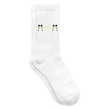 49th Birthday 49 Years Anniversary 49 Years Number 49 - Tennis socks - white - Right