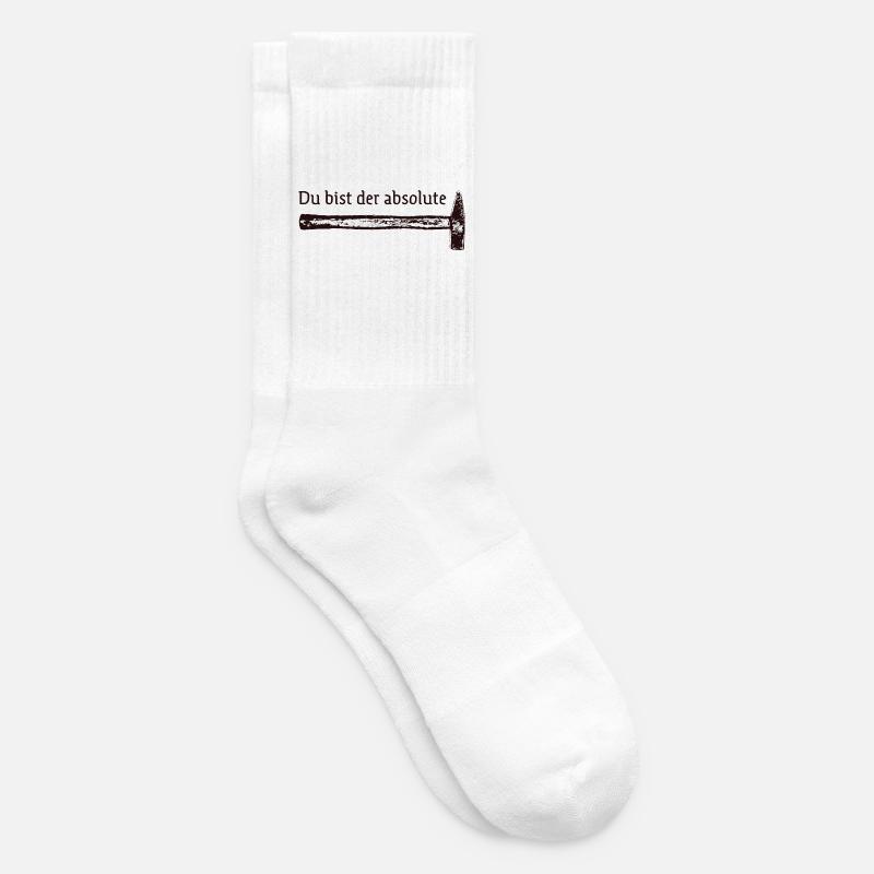 Du bist der absolute Hammer - Tennissocken - Weiß