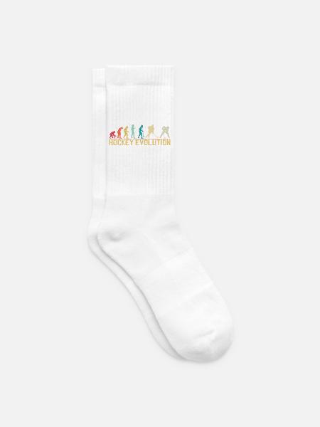 Hockey Evolution Silhouette Design - Tennissocken - Weiß