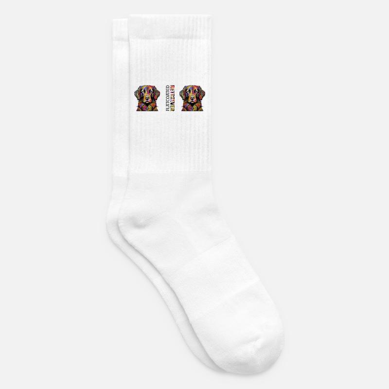 Flat Coated Retriever - Tennissocken - Weiß