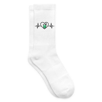 Bubble Tea Herz Boba Getränk Süß Trend - Tennissocken - Weiß - Rechts