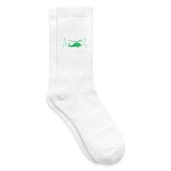 ECG du battement cardiaque d’hélicoptère - Chaussettes de tennis - blanc - Droite